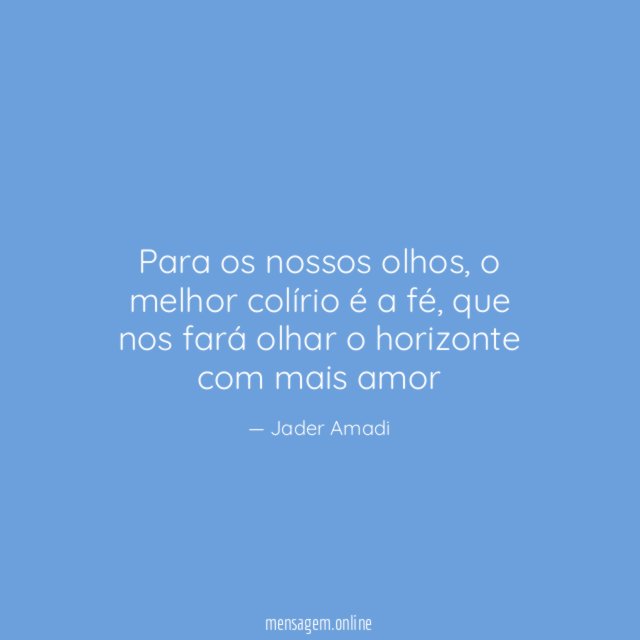 Para os nossos olhos