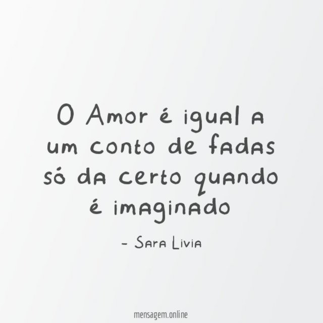 O Amor é igual a um conto de