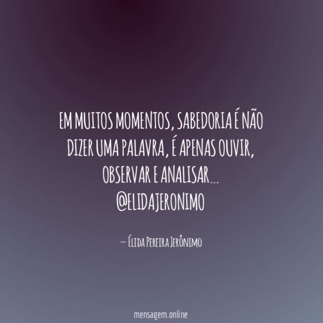 Em muitos momentos