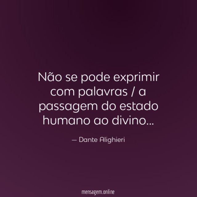 Não se pode exprimir com palavras / a