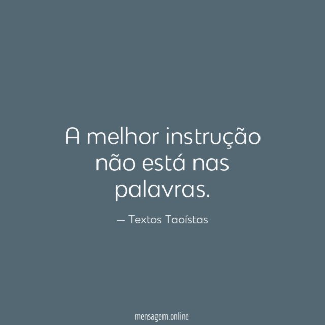 A melhor instrução não está nas palavras