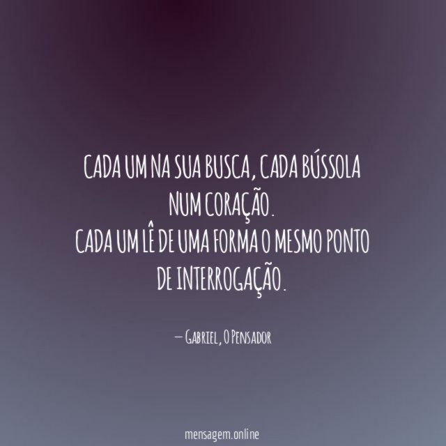 Cada um na sua busca