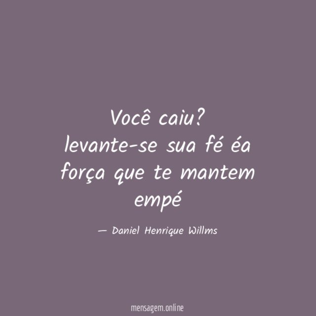 Você caiu