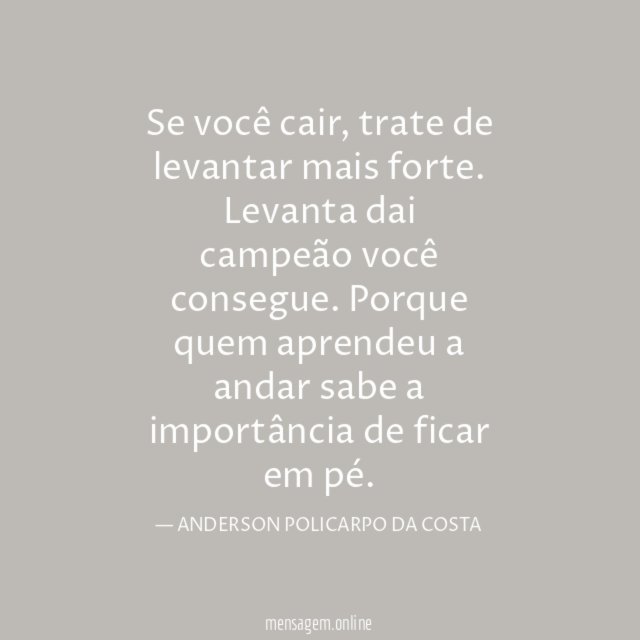 Se você cair