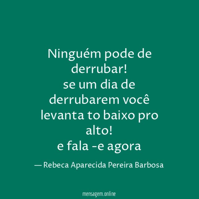 Ninguém pode de derrubar