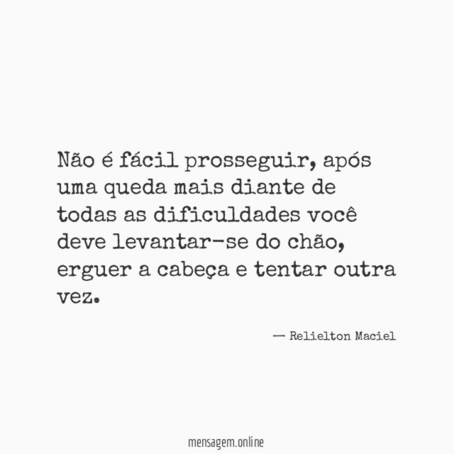 Não é fácil prosseguir