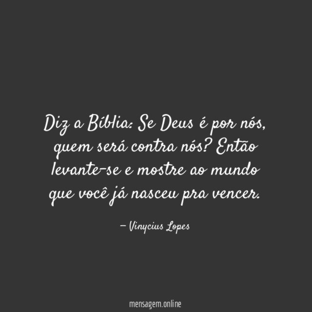 Diz a Bíblia