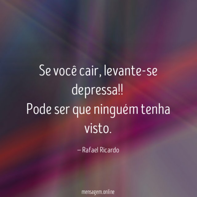 Se você cair
