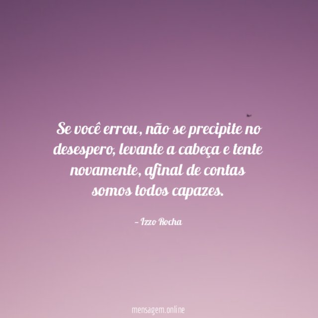 Se você errou