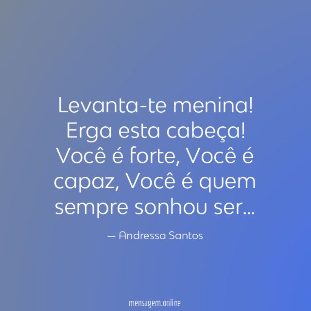 Levanta-te menina