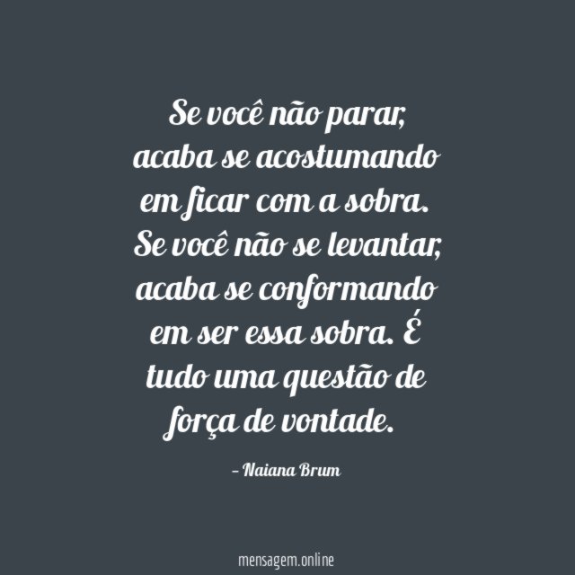 Se você não parar