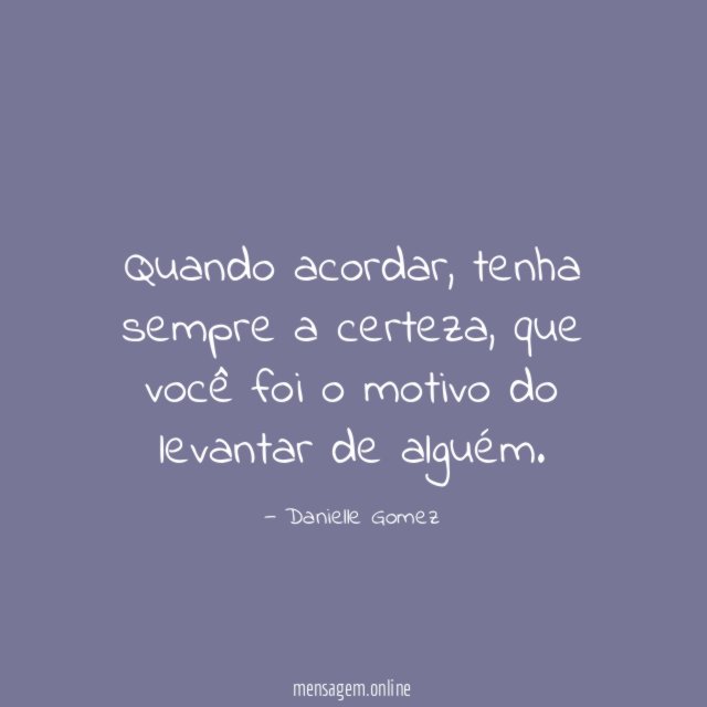 Quando acordar