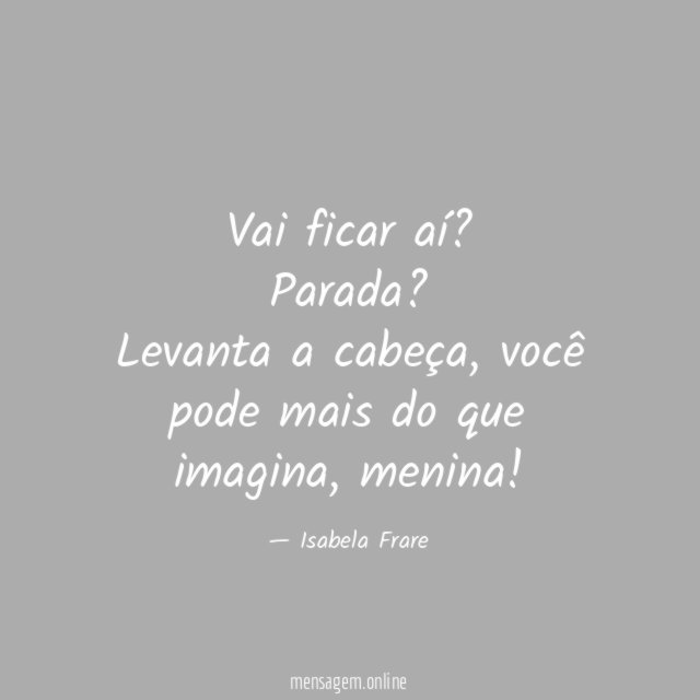 Vai ficar aí