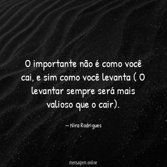 O importante não é como você cai