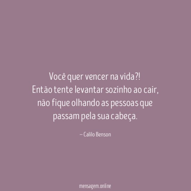 Você quer vencer na vida
