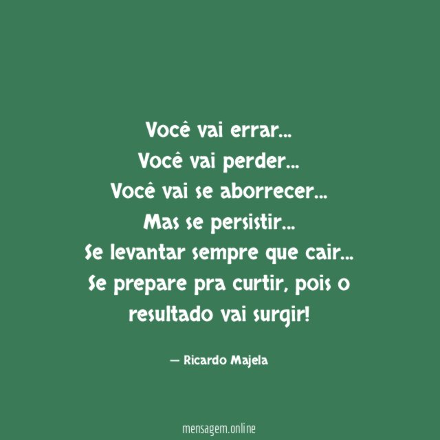 Você vai errar