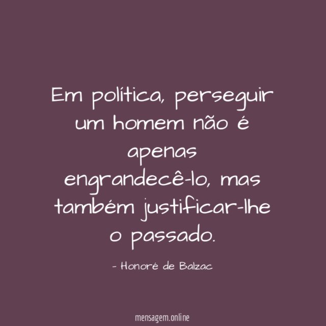 Em política