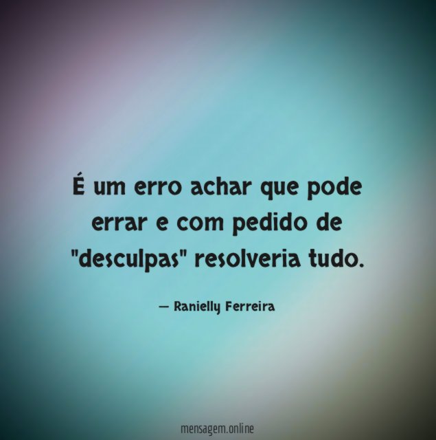É um erro achar que pode errar
