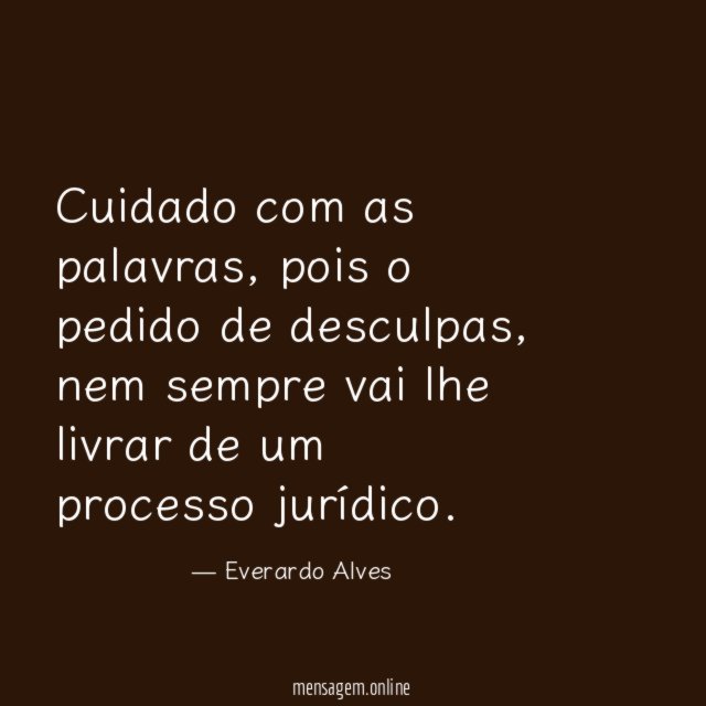 Cuidado com as palavras