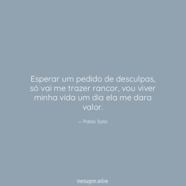 Esperar um pedido de desculpas