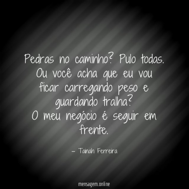Pedras no caminho