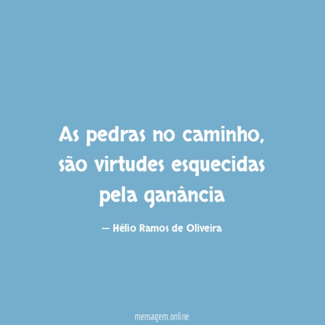 As pedras no caminho