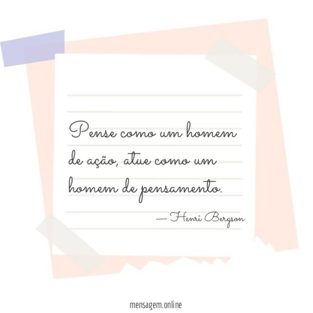 Pense como um homem de ação