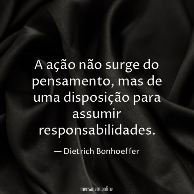 A ação não surge do pensamento