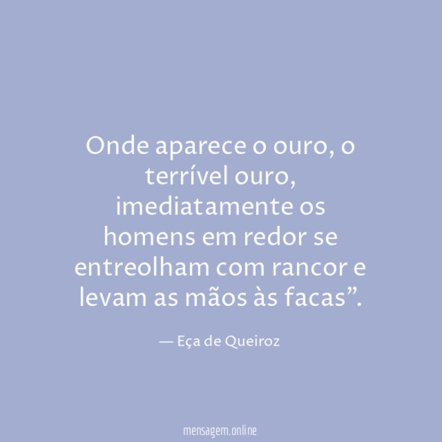 Onde aparece o ouro