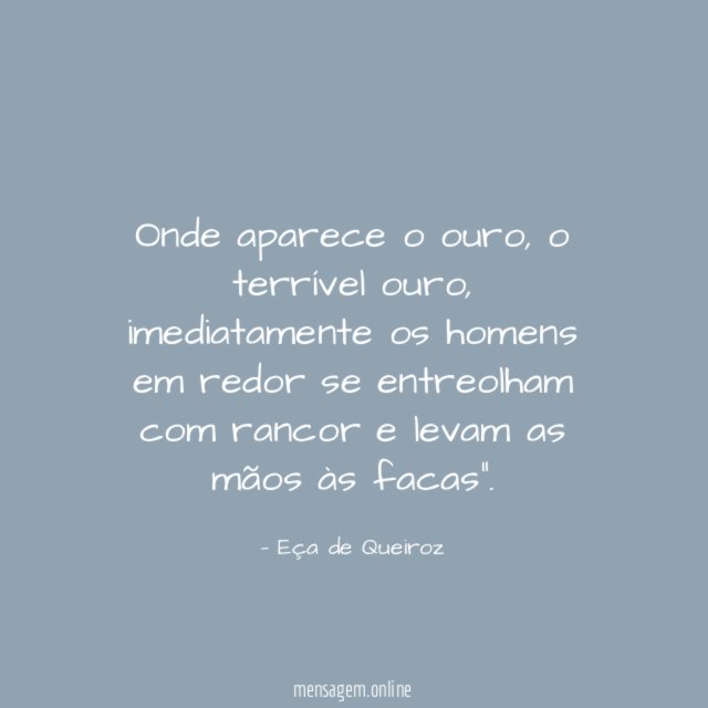Onde aparece o ouro