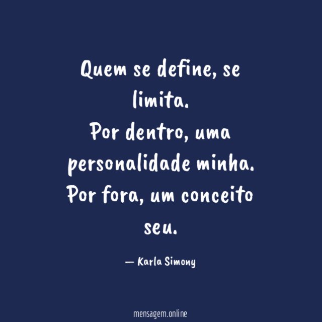 Quem se define