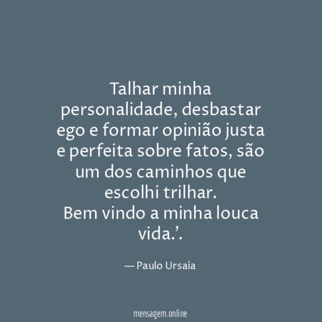 Talhar minha personalidade