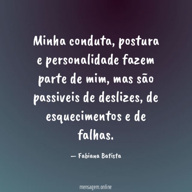 Minha conduta