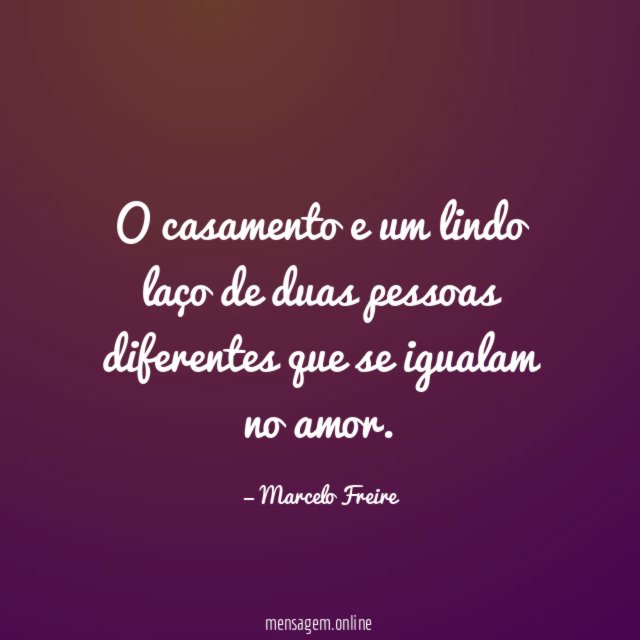 O casamento e um lindo laço de duas