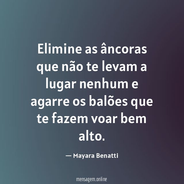 Elimine as âncoras que não te levam a