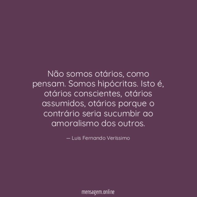 Não somos otários