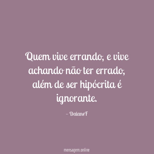 Quem vive errando