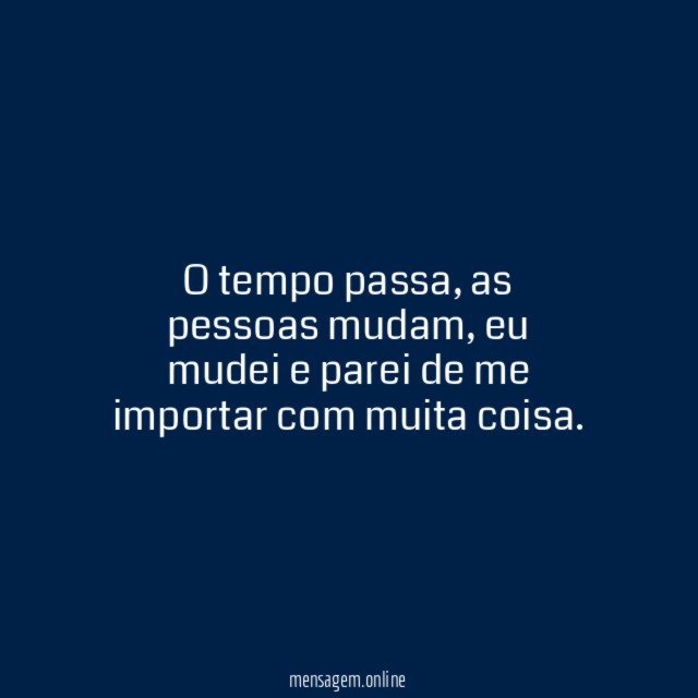O tempo passa