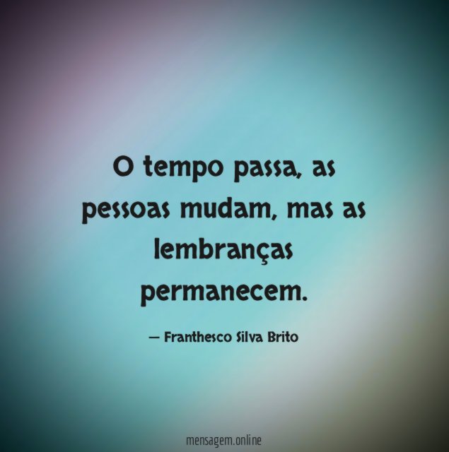 O tempo passa