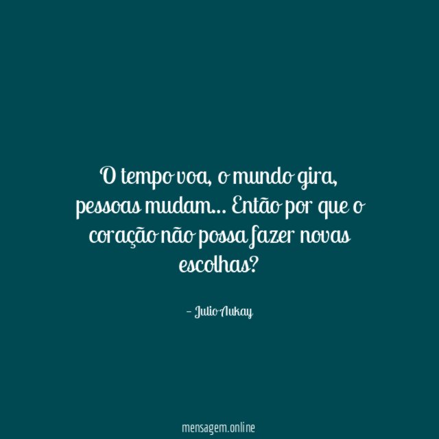 O tempo voa