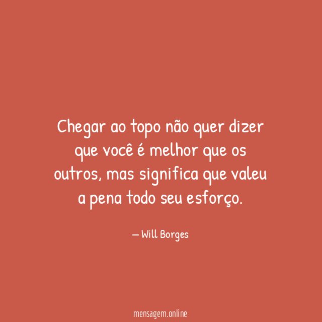 Chegar ao topo não quer dizer que você