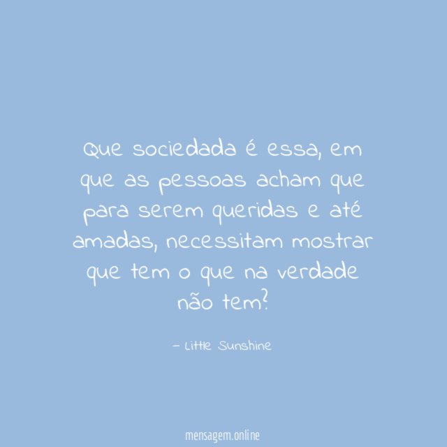 Que sociedada é essa