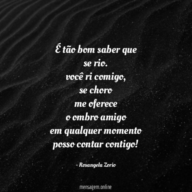 É tão bom saber que se rio