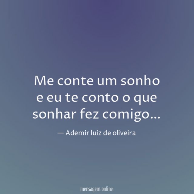 Me conte um sonho e eu te conto