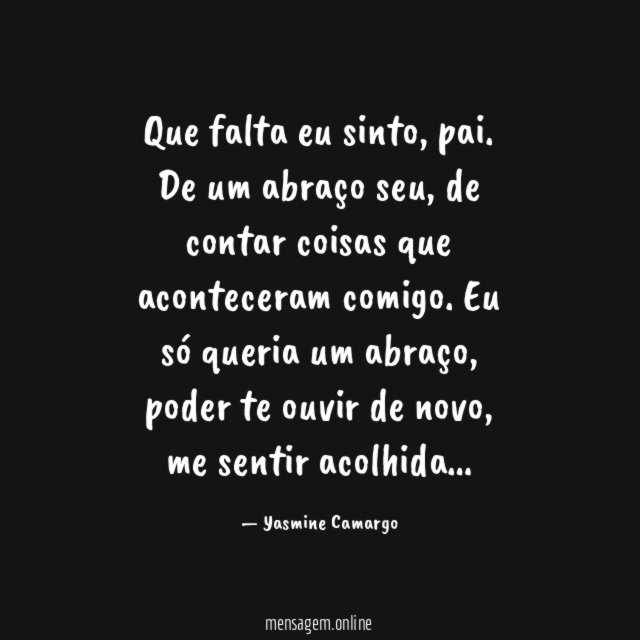 Que falta eu sinto