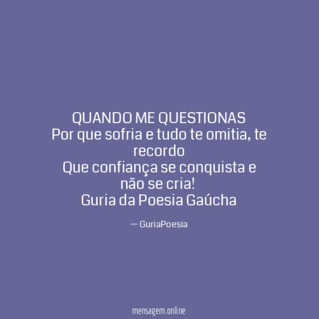 QUANDO ME QUESTIONAS