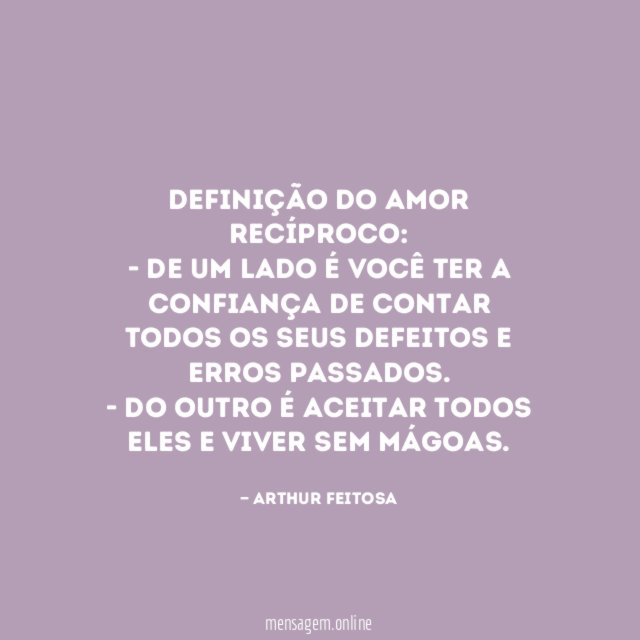 Definição do amor recíproco