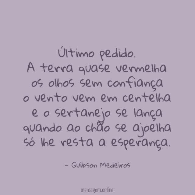 Último pedido.