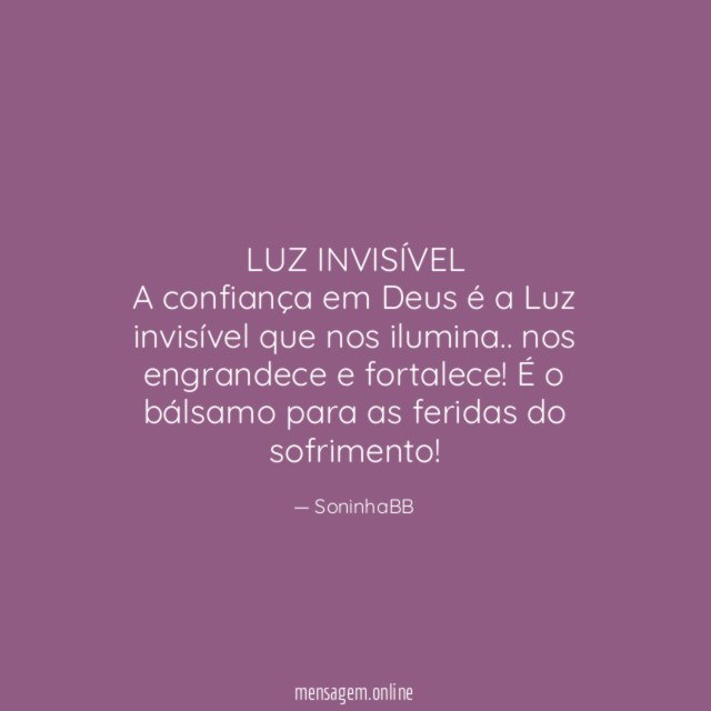 LUZ INVISÍVEL