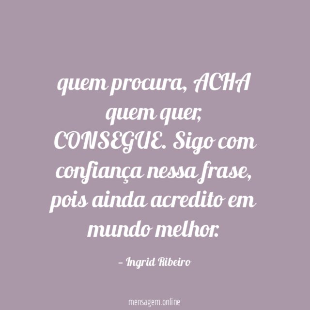 quem procura